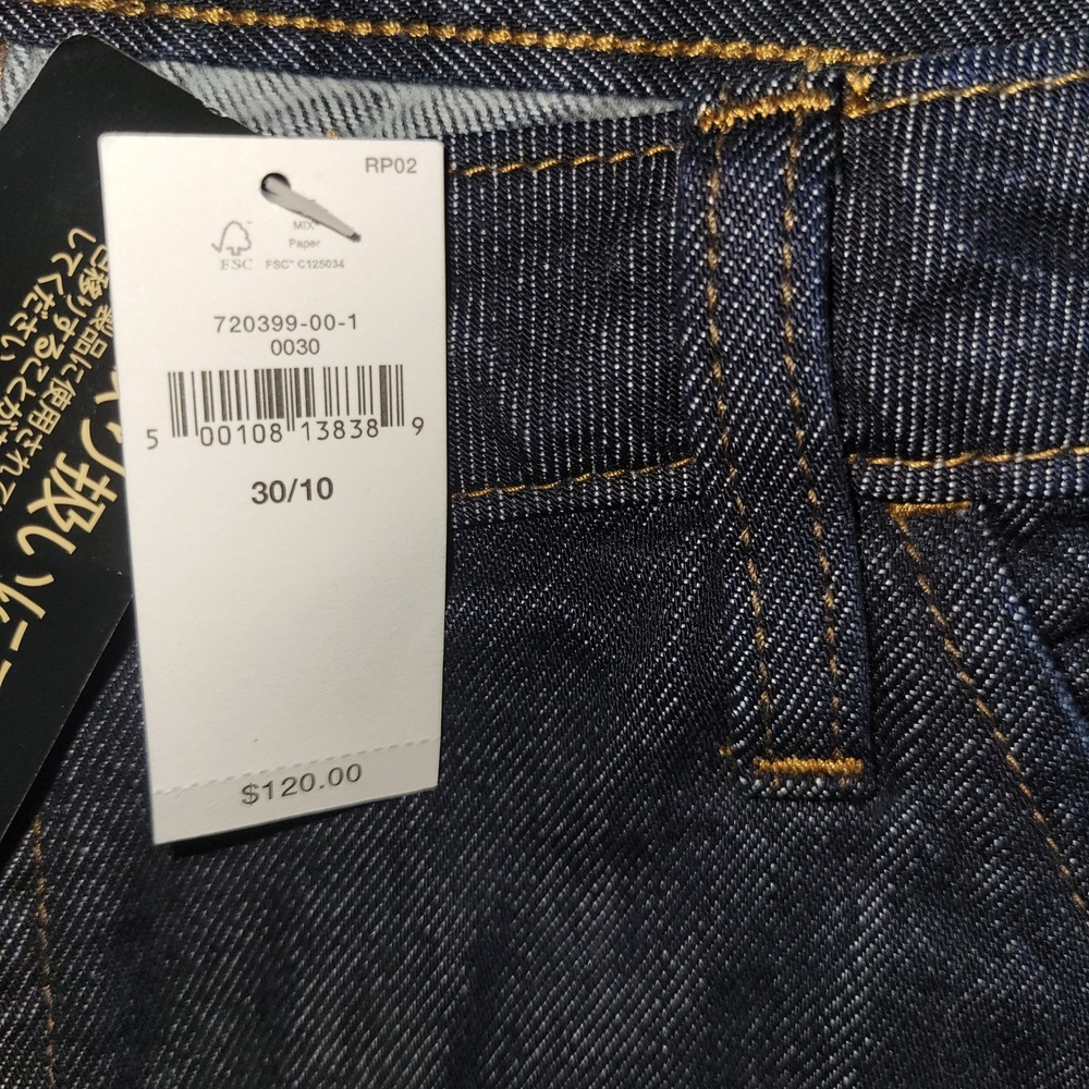 Banana Republic High Rise Dark Wash Denim Jeans 10 wide leg Y2K Streetwear comfy - Picture 3 of 9